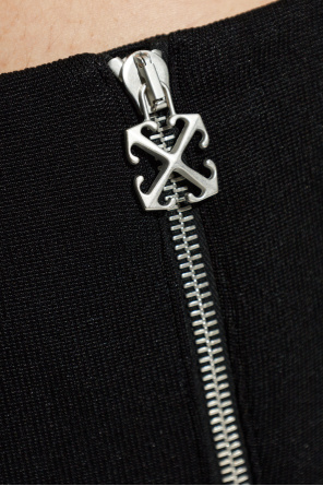 Off-White Hose mit ausgestelltem Bein