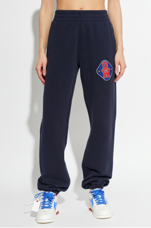 Off-White Spodnie dresowe z naszywką