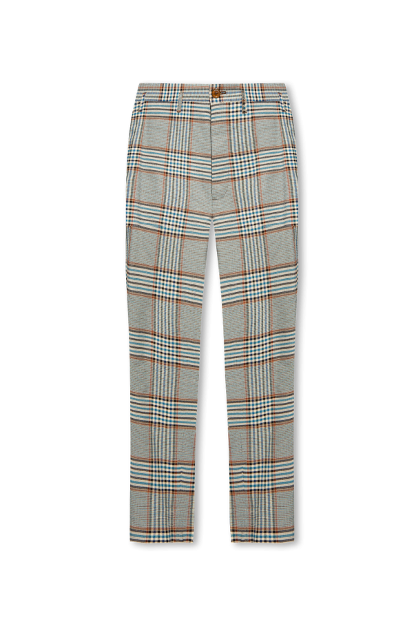 Vivienne Westwood Spodnie ze wzorem w kratę