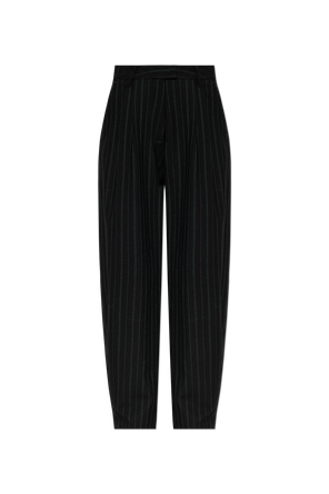 Pantalones de lana de pierna ancha
