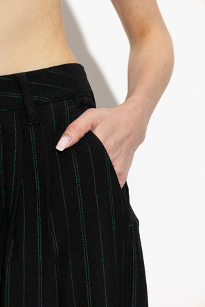 Off-White Pantalones de lana de pierna ancha