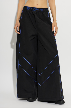 Off-White Nylon pants with straight-leg cut