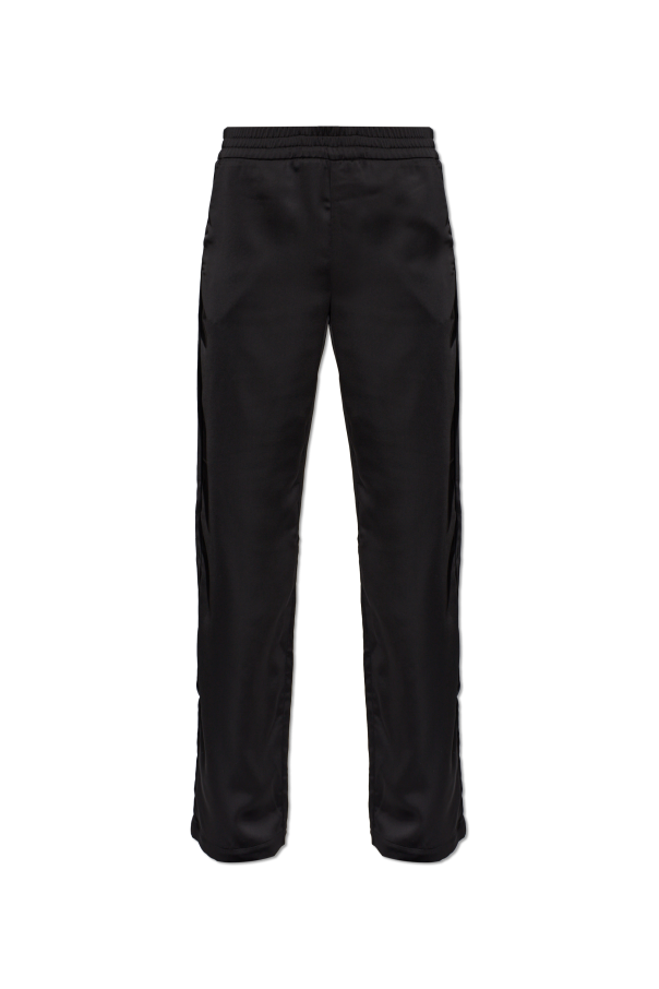 Satin trousers with printed logo od Off-White