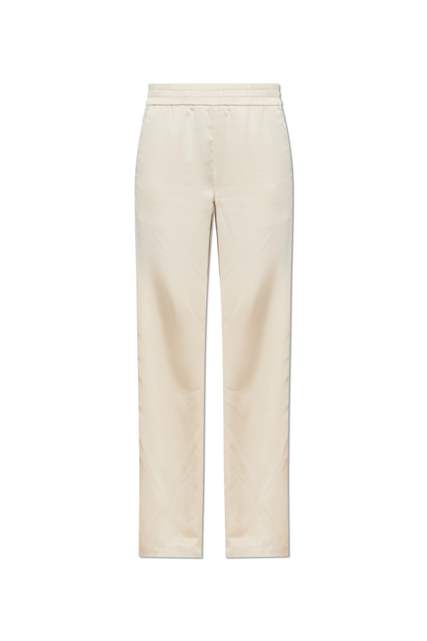 Satin trousers with printed logo od Off-White