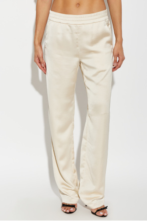 Off-White Satin trousers with printed logo