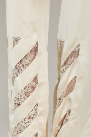 Off-White Satin trousers with printed logo