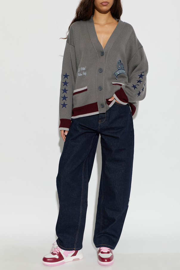 Off-White Jeans mit weitem Bein