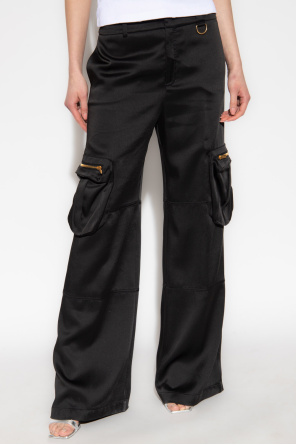 Blumarine Satin cargo trousers