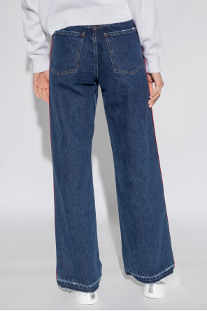 Red RED Valentino Side-stripe jeans