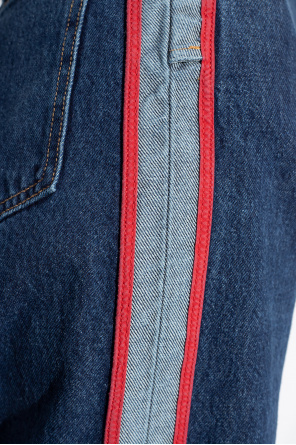 Red RED Valentino Side-stripe jeans