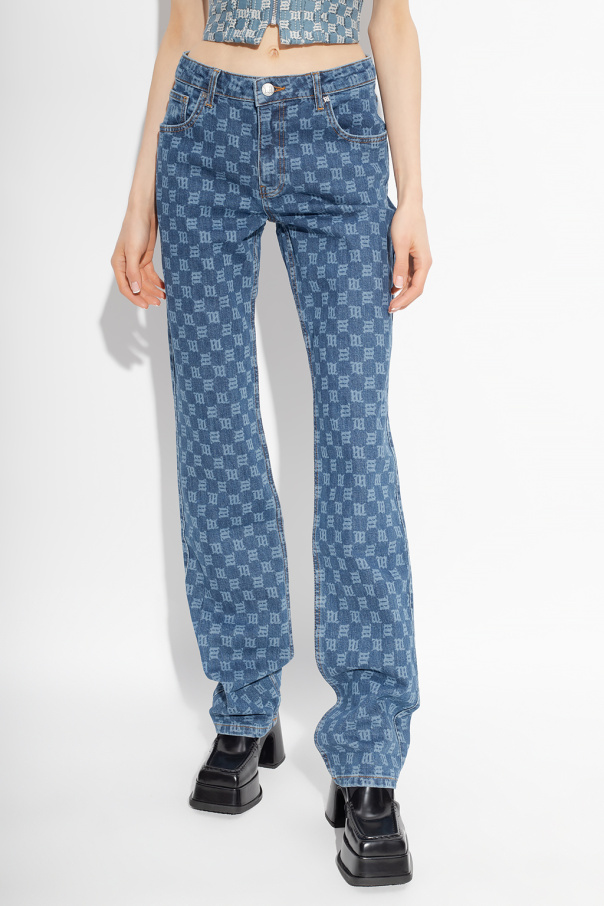 Louis Vuitton Monogram High-Waisted Denim Pants