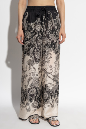 Zimmermann Silk trousers with print