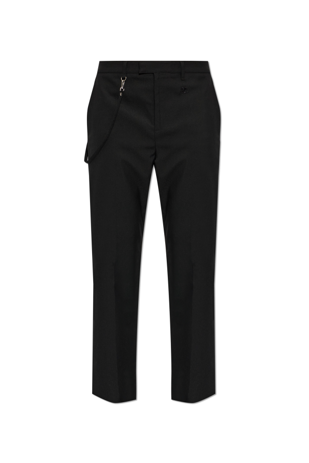 Trousers with embroidered logo od Courrèges
