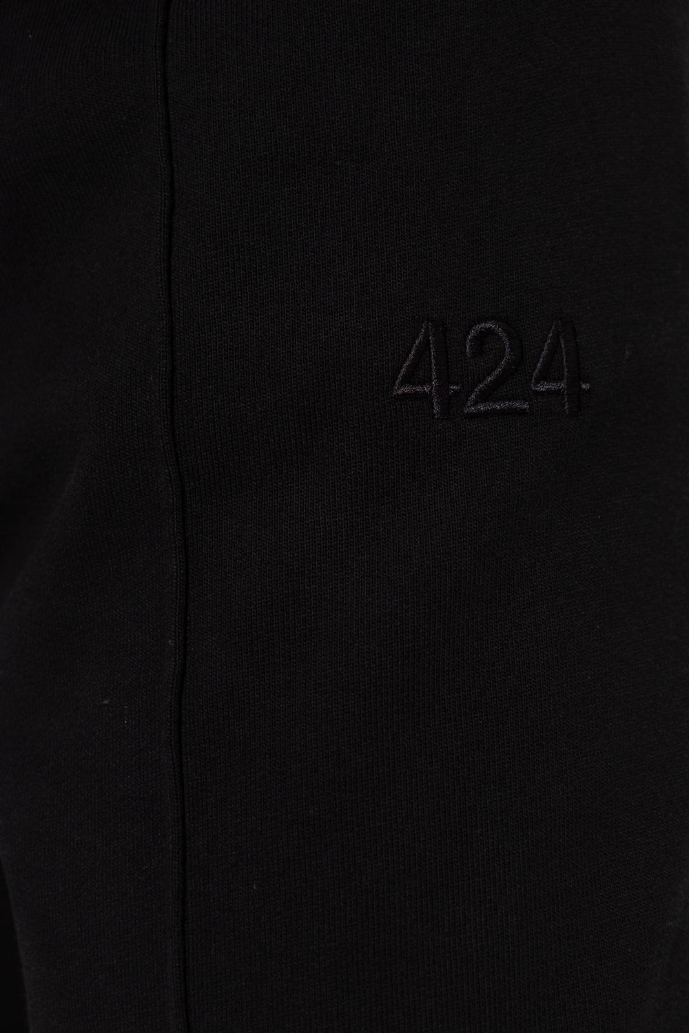424 brush-stroke print long-sleeve wrap dress Grey