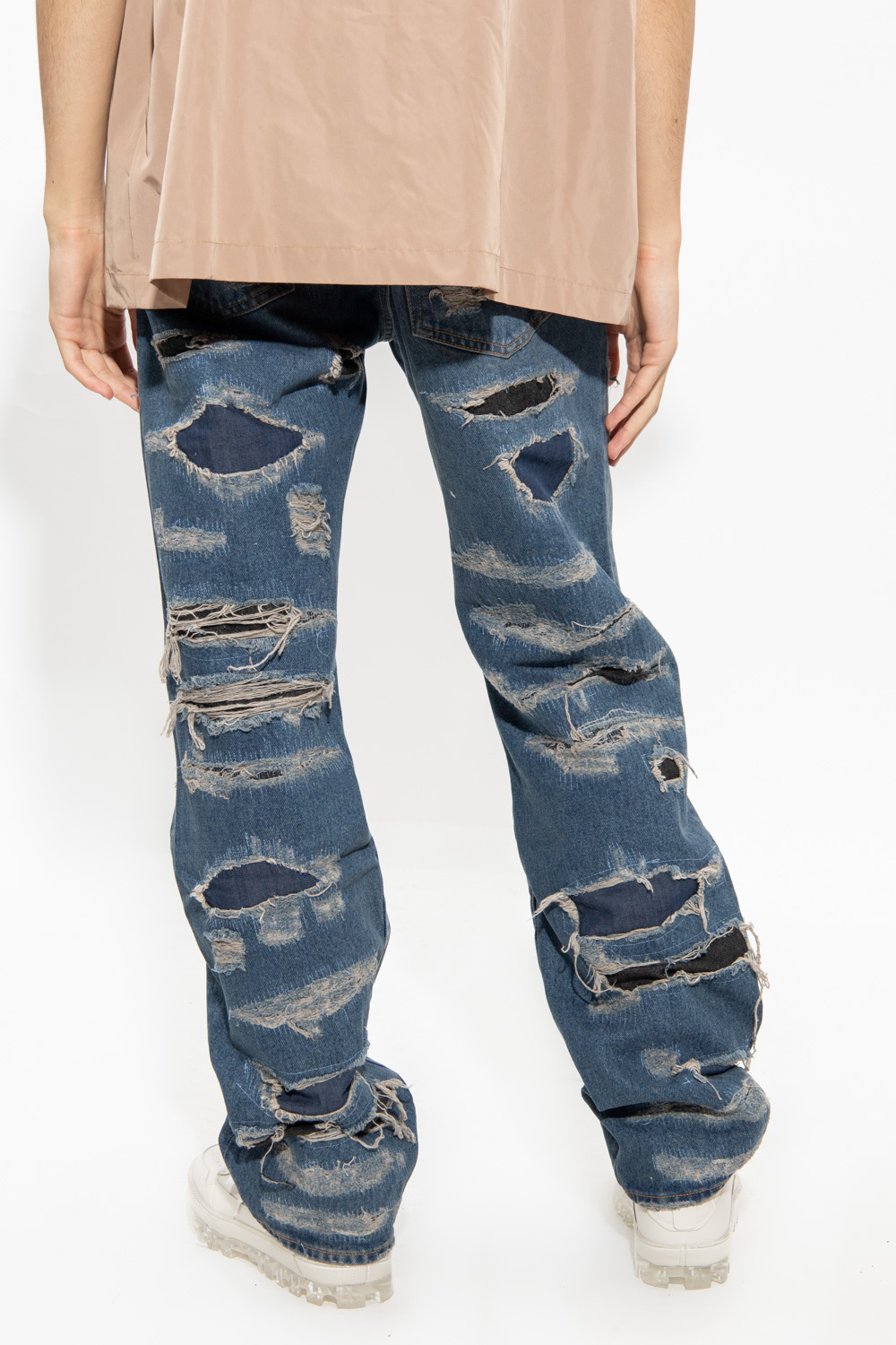 424 Calvin Klein high-waisted straight-leg jeans Grau