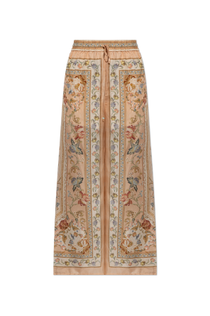 Loose-fit silk trousers