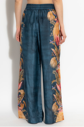 Zimmermann Silk trousers with a colorful print