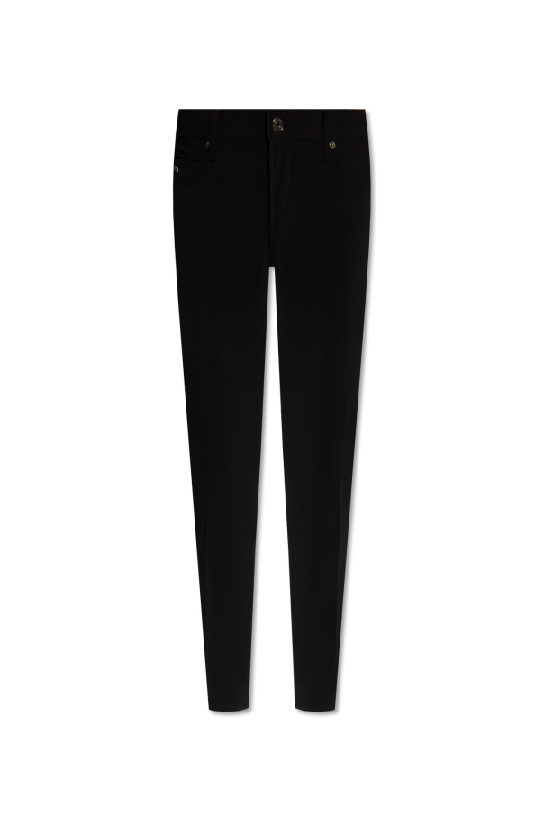 Trousers with logo-shaped application od Emporio Armani