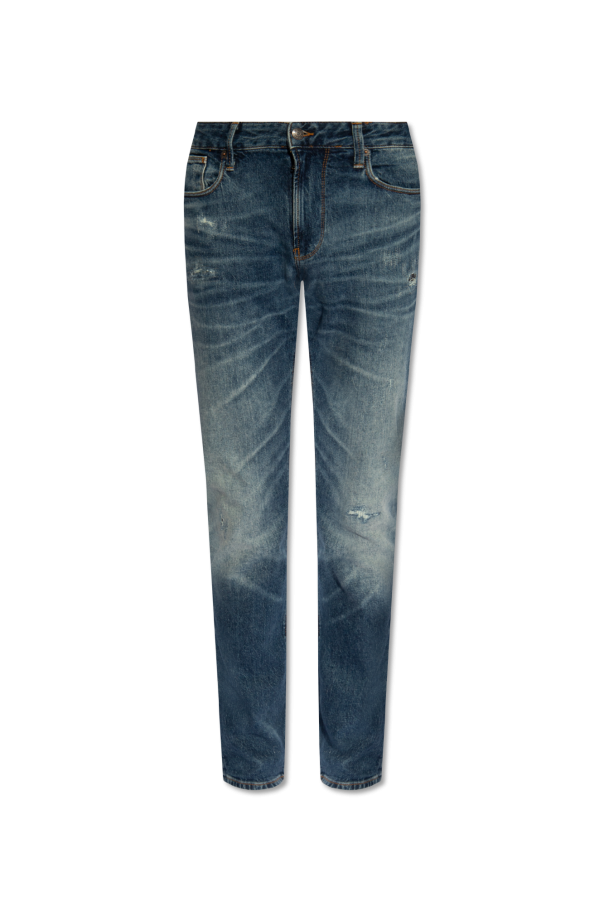 Emporio Armani fur Slim-fit jeans