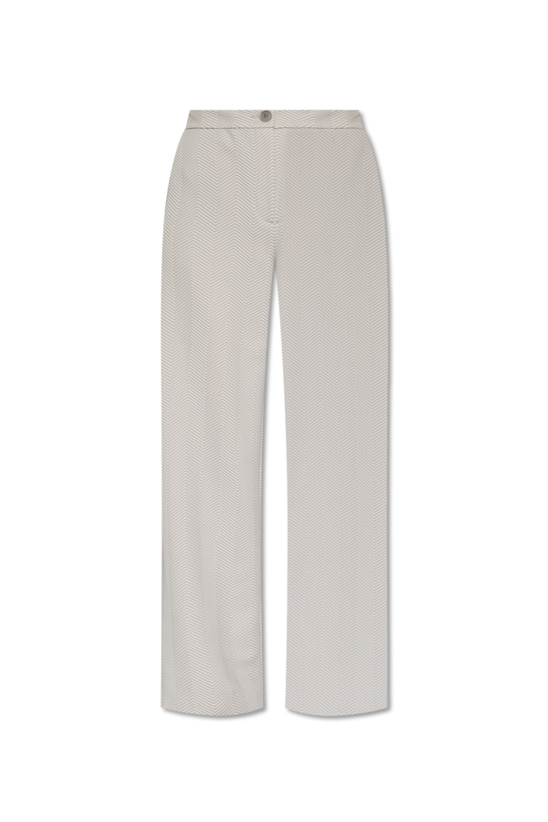 Emporio Armani Spodnie ze wzorem w jodełkę