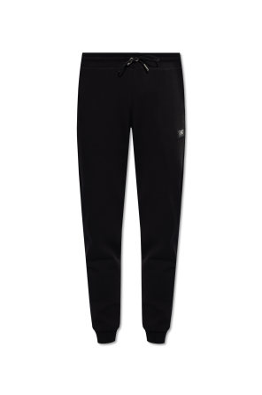 Armani EA7 Core ID Veste de survêtement zippée à capuche et logo caoutchouté Noir