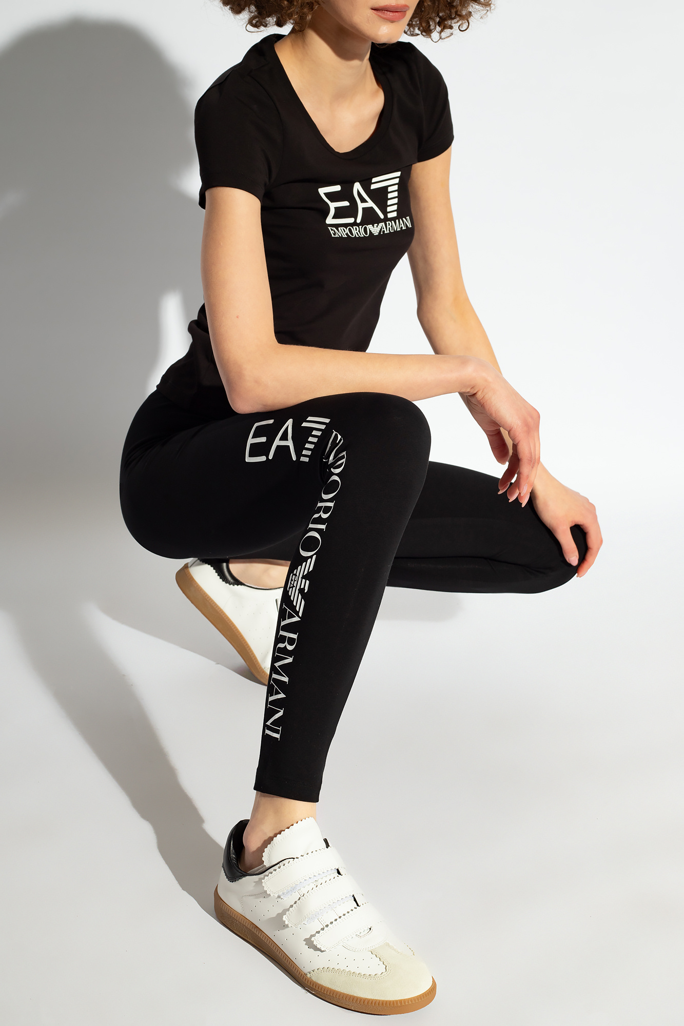 Black Leggings with logo EA7 Emporio Armani - Vitkac Canada