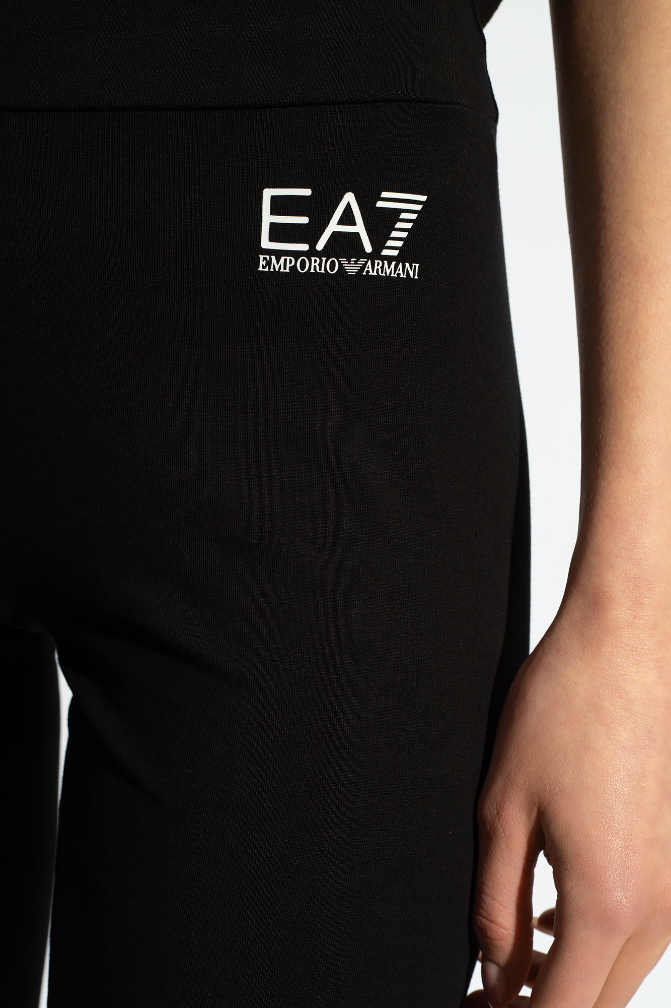 EA7 logo leggings in black
