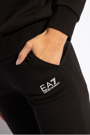 EA7 Emporio Armani Bawełniane spodnie dresowe z logo
