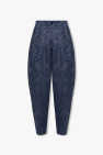 carcel milano mega wide leg knit trousers polka item