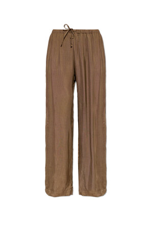 Plaid pattern trousers