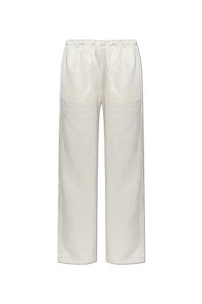 Loose-fit satin trousers