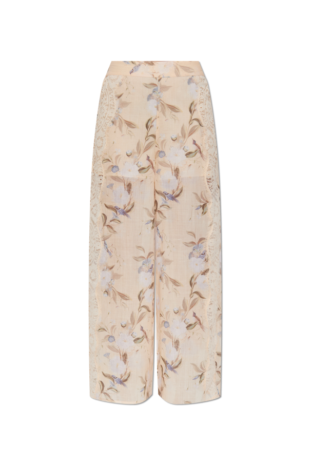 Trousers with lace inserts od Zimmermann