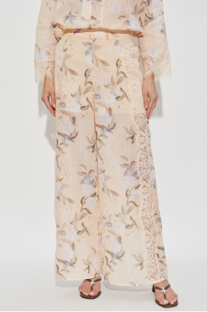 Zimmermann Trousers with lace inserts