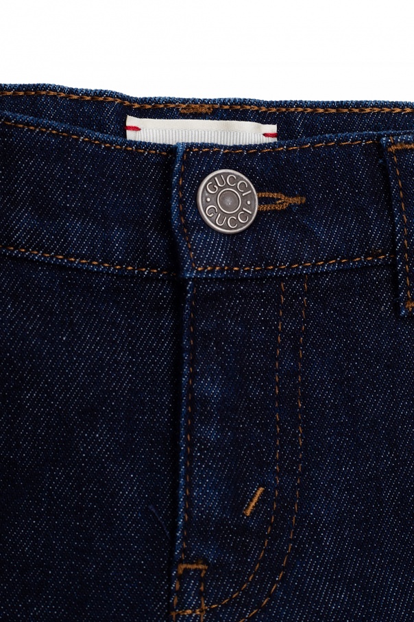 gucci drawstring Kids Logo jeans