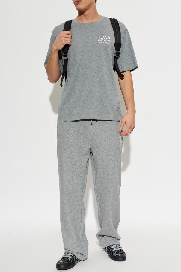 L/AB c/o Off-White Joggers with printed logo