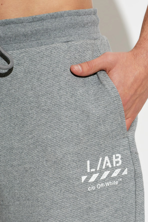 L/AB c/o Off-White Joggers with printed logo