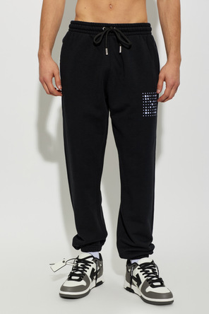 Off-White Spodnie dresowe ze ściągaczem w nogawkach