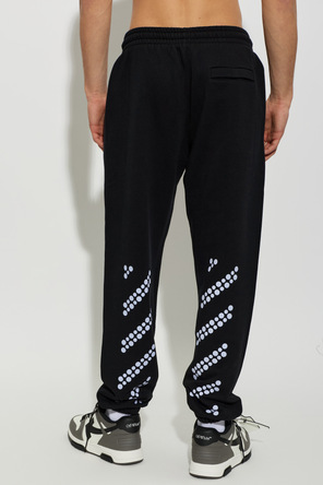 Off-White Spodnie dresowe ze ściągaczem w nogawkach