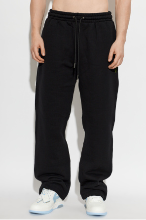 Off-White Sweatpants with a colorfully printed logo