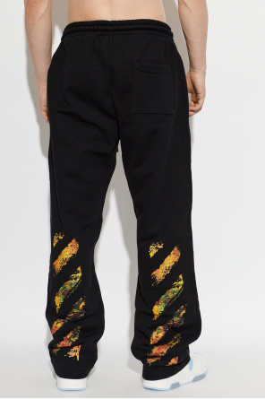 Off-White Sweatpants with a colorfully printed logo