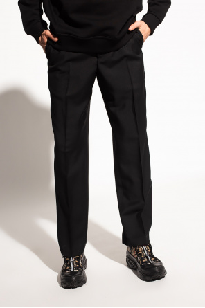 Burberry Mohair pleat-front trousers