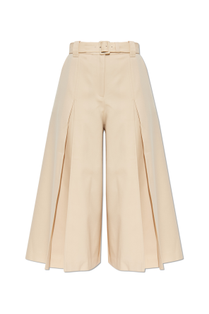 Wollhose mit weiten Beinen und Schlitz