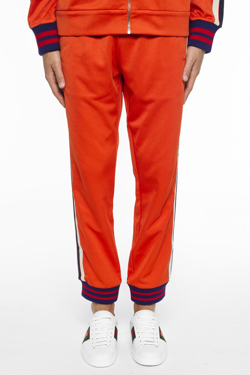 orange gucci sweatpants