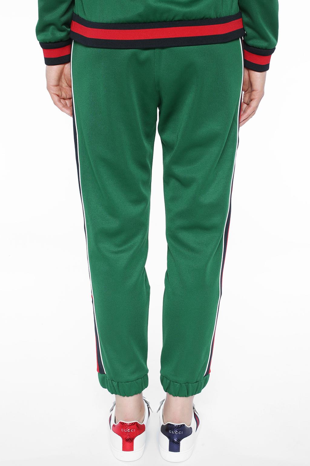 Fleece Regular Fit Men's Gucci Tracksuit - Green (KDB-2369120) - KDB Deals