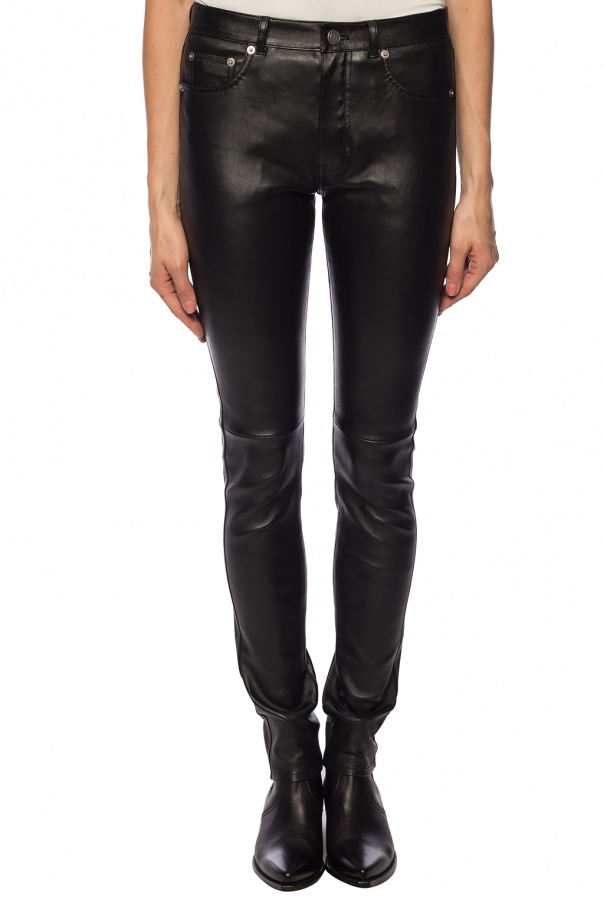 saint laurent leather pants