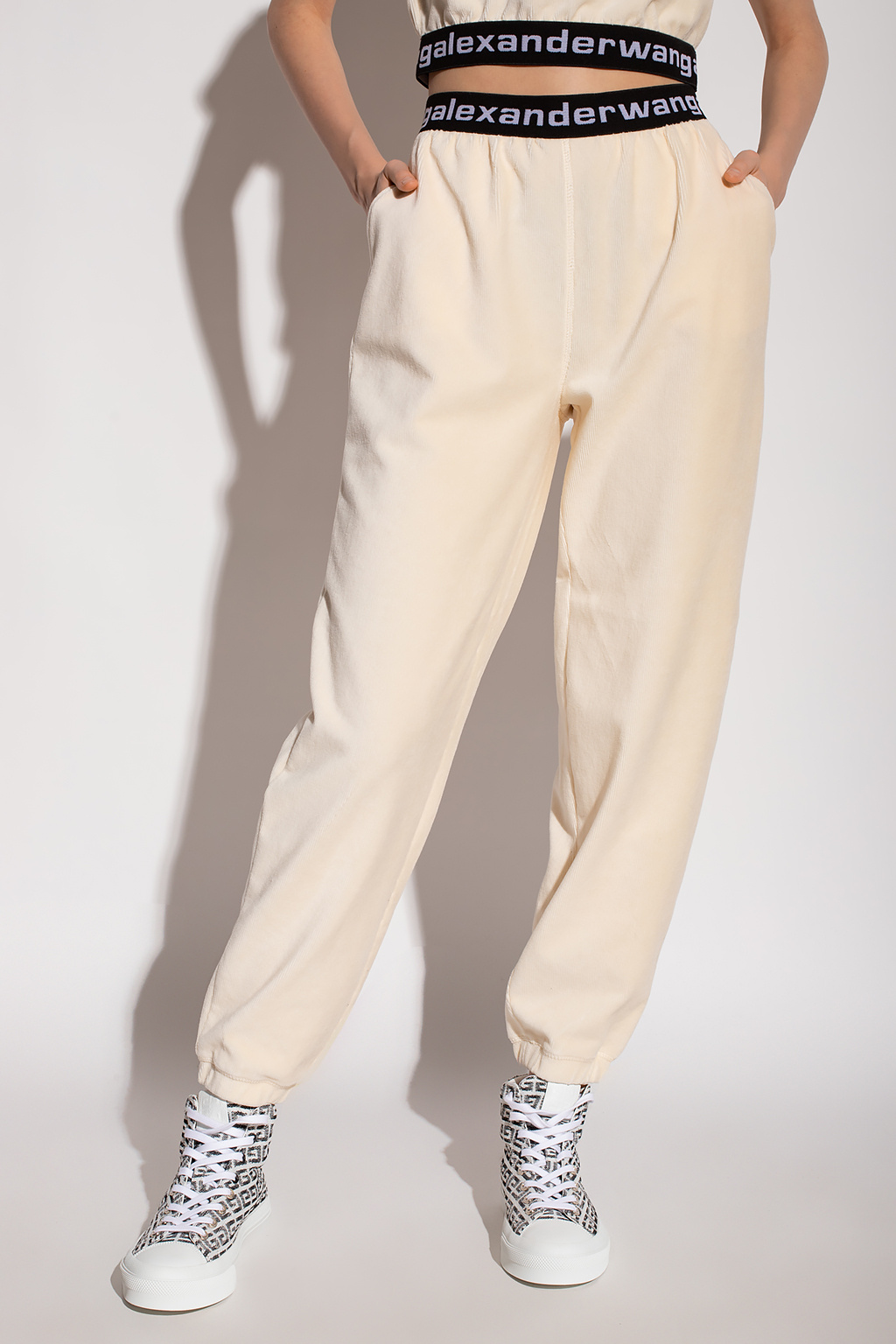 T by Alexander Wang Velour trousers