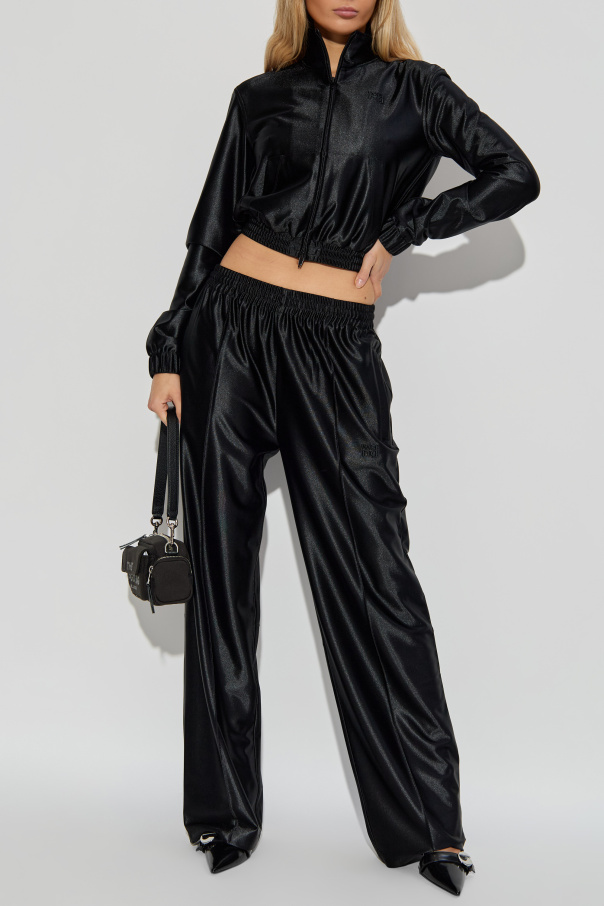T by Alexander Wang Trousers with a shimmering finish