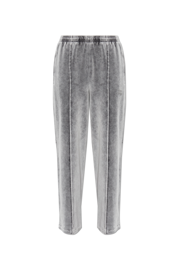 Velvet wide-leg sweatpants od T by Alexander Wang