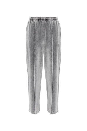 Velvet wide-leg sweatpants