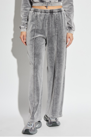 T by Alexander Wang Samt-Jogginghose mit weitem Bein